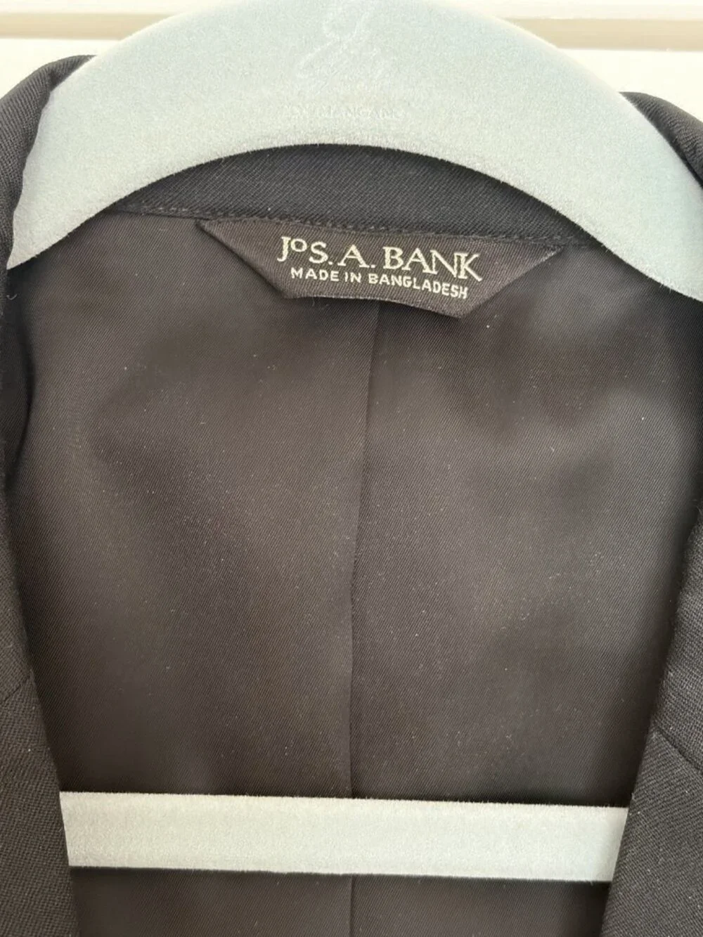 Jos A Bank Men's 100% Wool Blazer, Sports Coat/Jacket Black Preppy 46L READ